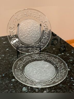 Vintage Princess House Fantasia #511 Crystal 10” Dinner Plates Set of 2